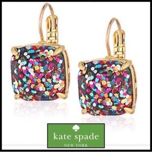 Kate Spade Lever Back Drop Earrings in Confetti & Gold